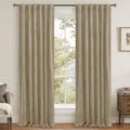 LAMIT Dark Taupe Velvet Curtains 120 Inch for Living Room, Thick Thermal Insulated Drapes Room Darkening Country Decor Back Tab and Rod Pocket Panels for Bedroom, 2 Panels, 52 x 120 Inch