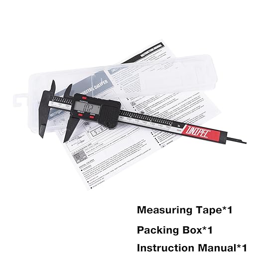 UNIPEC 6 inch Digital Caliper Micrometer,ABS Body for Accurate Measurements with LCD Screen, Auto-Off Feature, Inch and Millimeter Conversion
