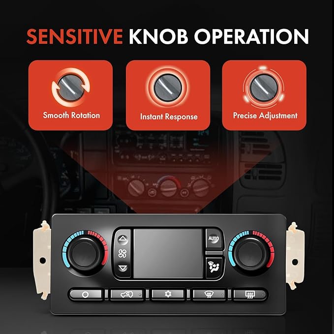 A-Premium Automatic Climate Control Module A/C & Heater Control Panel - Compatible with Hummer H2 2003 2004 2005 2006 2007 - with Rear Window Defogger, Replaces# 10399657 15105969