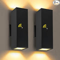 MZLITI Modern Outdoor Wall Light Dusk to Dawn 2 Pack, Waterproof Matte Black Porch Lights, 2700K LED Outdoor Sconce Lights for House, Garage, Patio, Front Door