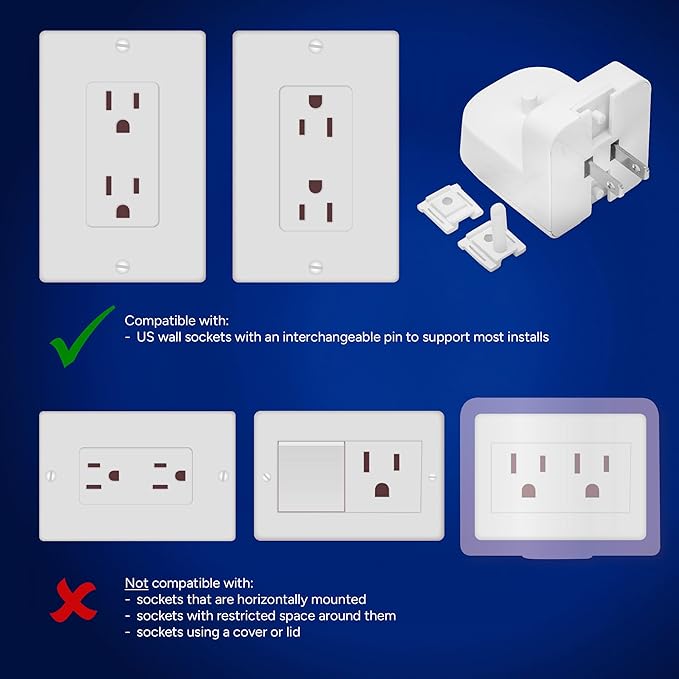 ProofVision Electric Toothbrush Wall Charger for US Socket for Philips 1000 to 7000 Series | Portable Philips Charging Station, Wireless, IPX7 Seal, with 2 Compatible Toothbrush Heads