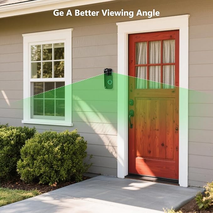 Adjustable (30°to 145°) Doorbell Camera Mount for Blink Video Doorbell/2nd Gen (newest model), No-Drill Mounting Kit Accessories for Blink Doorbell, Angle Mounting Bracket Wedge for Apartment, Renter