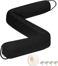 TORRAMI Under Door Draft Stoppers 32 Inch, Heavy Triangle Stop Draft Block Cold Air/Wind/Breeze Noise Blocker Door Sweeps Weather Stripping Bottom Seal Black