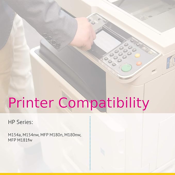 CS Replacement Toner Cartridge Compatible with HP 204A CF510A Black CF511A Cyan CF513A Magenta CF512A Yellow Color Pro MFP M180 MFP M180nw MFP M180n MFP M181fw MFP M154a 4 Color Set