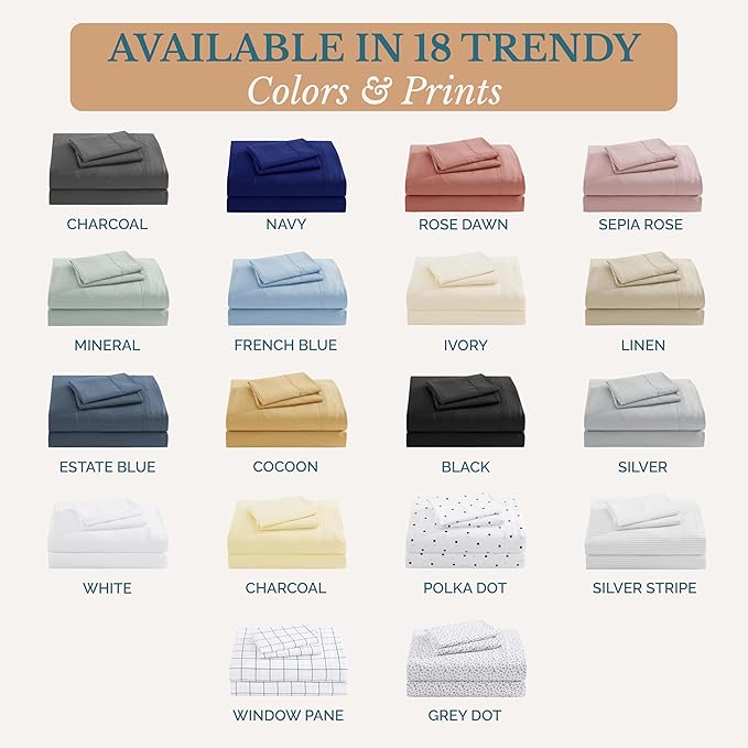 Casa Platino 3 Piece Set Includes Twin Flat Sheet, Fitted Sheet and 1 Pillowcase, Ultra Soft Hydro-Brushed Microfiber, Twin Size Sheets Set with Deep Pockets - French Blue
