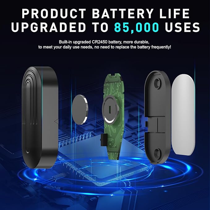 Wireless Door Chime for Business When Entering Door Alarm with 55 Chimes 5 Volume Levels Door Sensor Alert for Home with Number Display(2 Receiver & 3 Sensor)