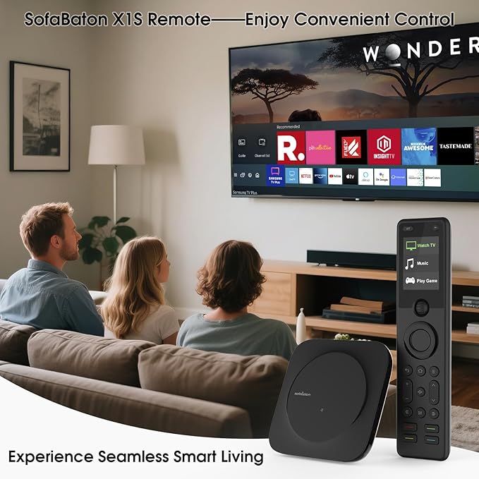 SofaBaton X1S Universal Remote Control with Hub, Improved Scroll, Smart Remote All in One with Customize One Touch Activities, Compatible with IR/Bluetooth/WiFi Devices