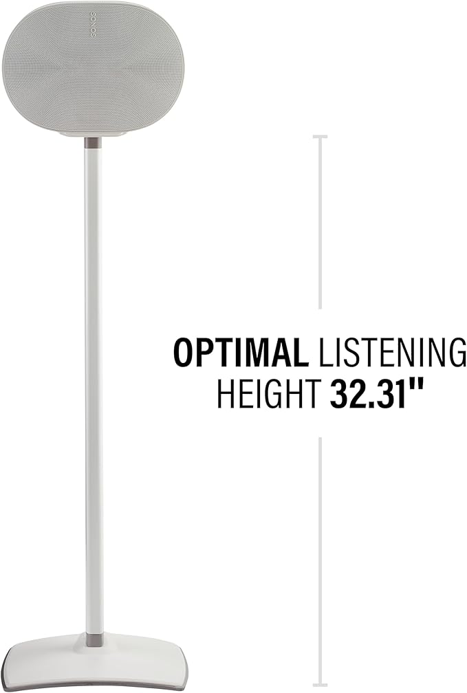 Sanus Wireless Speaker Stands for Sonos ERA 300™ (White) - Pair, Perfect Stand Setup for Easy and Secure Mounting of New Sonos Era 300™ Speakers - OSSE32-W2