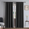Blackout Curtains 108 Inches Long 2 Panels Set, Dark Grey Curtains Thermal Insulated Room Darkening Drapes for Bedroom, Rod Pocket Light Blocking Drapes Living Room(52W × 108L, Dark Grey)