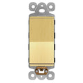 LIDER Brushed Gold Minimalist Design Decorator Switch, Frameless Paddle Wall Light Switch, On/Off Rocker Switch, 3-Way or Single Pole, Residential Grade, UL Listed, 3 Wire, 15A 120-277VAC