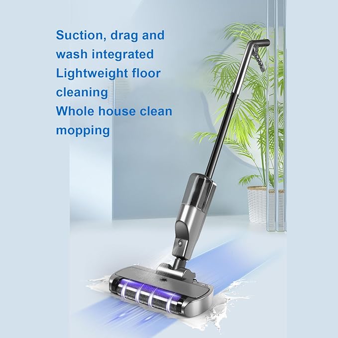 Diydeg Wet Dry Vacuum Cleaner, 550ml Water Tank Spray Automatic Vacuum Mop Electric Hardwood Floor Area Rug Cleaner, Hard Floor Cleaner and Mop