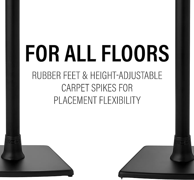 Sanus Fixed Height Speaker Stands for Sonos Era 100 Pair WSSE12-B2 Black