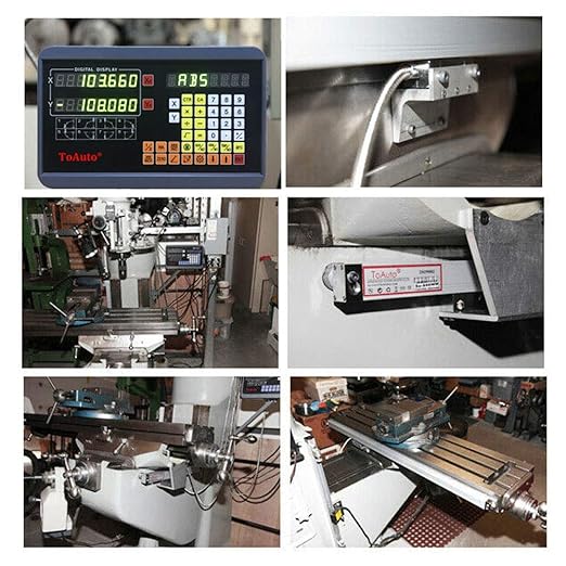 ToAuto 6" 12" 22" 3 Axis Digital Readout DRO Display 5um Precision TTL Linear Glass Scale for Milling Machine,150mm+300mm+550mm