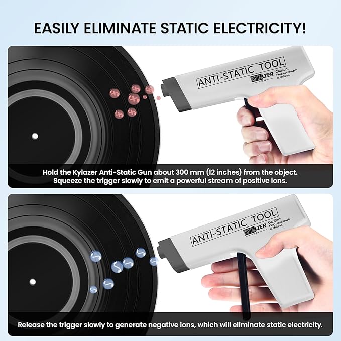 Kylazer Anti Static Gun | Static Eliminator | Static Neutralizer Gun | Static Electricity Remover | Film Cleaning | Lens Dusting|White