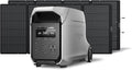 EF ECOFLOW DELTA 3 Ultra Plus Portable Power Station with 2X400W Solar Panel, 3072Wh LiFePO4 Battery, 3600W (7200W Surge) Output, Expandable to 11kWh, Reliable Home Battery Backup & Camping