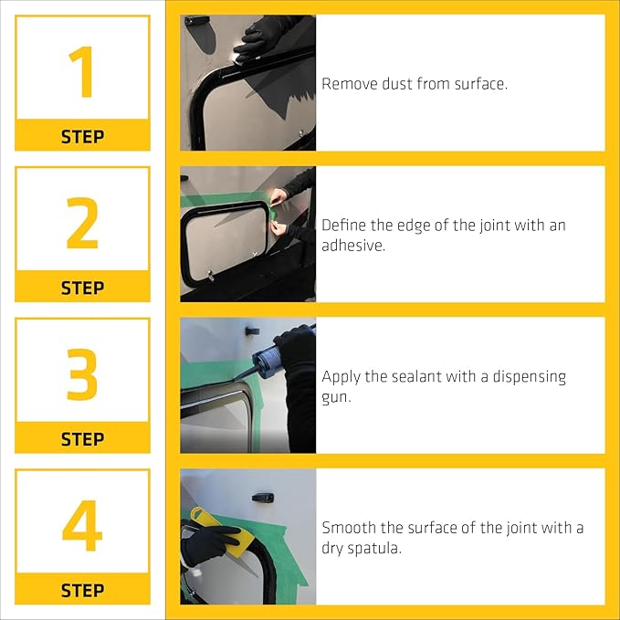 Sika Sikaflex-221 - White - Multi-Purpose Polyurethane sealant/Adhesive - Creates Permanent Elastic Seal - Sandable/paintable - Non-Corrosive - 10.1 fl oz (Pack of 24)