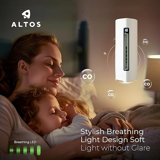 Portable CO2 Detector & Air Quality Monitor, Carbon Dioxide Meter Designed to Track and Improve Your Indoor air Quality with Every Breath (Dark Green) iOS ONLY