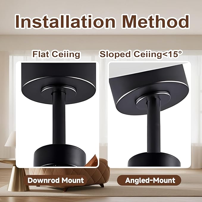 Gaizw Ceiling Fans with Lights, 60 Inch Ceiling Fan with Remote Control, 3 Blades Walnut Fan Reversible Quiet DC Motor 6 Speeds Timing Indoor Outdoor Farmhouse Ceiling Fans for Bedroom Living Room