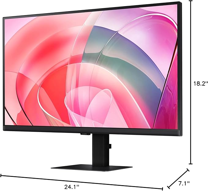 SAMSUNG 27-Inch ViewFinity S7 (S70D) Series 4K UHD High Resolution Monitor with HDR10, Multiple Ports, Easy Setup Stand, Advanced Eye Care, LS27D702EANXGO, 2024