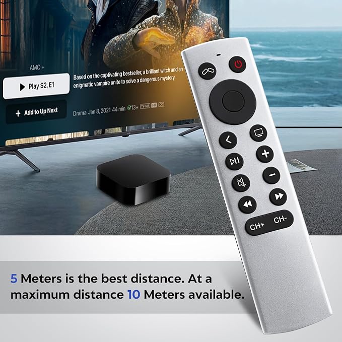 Replacement for Apple-TV-4K-Remote, Remote Control for Apple TV 4K/HD (NOT Siri and Voice)