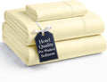 Casa Platino Sheets Twin XL Size Bed Set, Pre-Washed Ultra Soft & Breathable Twin XL Bed Sheets Set, Brushed Microfiber Cooling Sheets, Twin XL Size Sheets Set with Deep Pockets - Vanilla