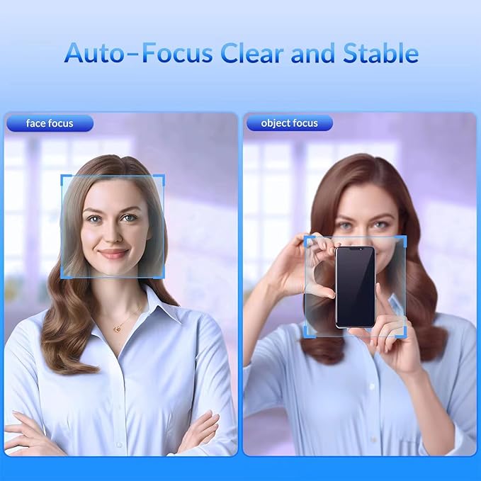 NEWORK 4K Webcam for PC, Ultra 4K HD, 2 Noise Reduction Mics, Auto Focus & Privacy Cover, Plug & Play, 77°FOV, USB Camera for PC, Mac, Laptop, Video Calls