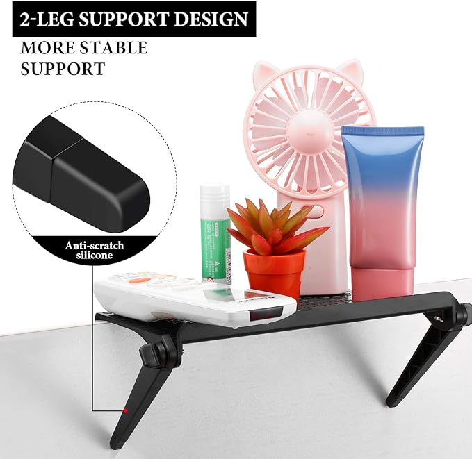 Jetec 3 Pieces Screen Top Shelf TV Top Storage Bracket 2-leg Adjustable Monitor Shelf for Cellphone Stand Media Boxes Router Game Console and Home Decoration Supplies(11.81 x 4.72 Inches)