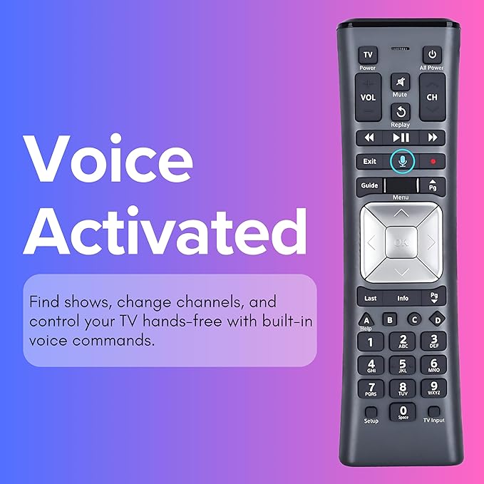 XR11 Xfinity Remote Control Replacement – Universal IR/RF Remote for Cox & Comcast, Easy Pairing, Voice Search, Backlit Keys, Compatible with X1, XG1, Xi3 Cable Boxes/DVR Receivers, 1 Pack