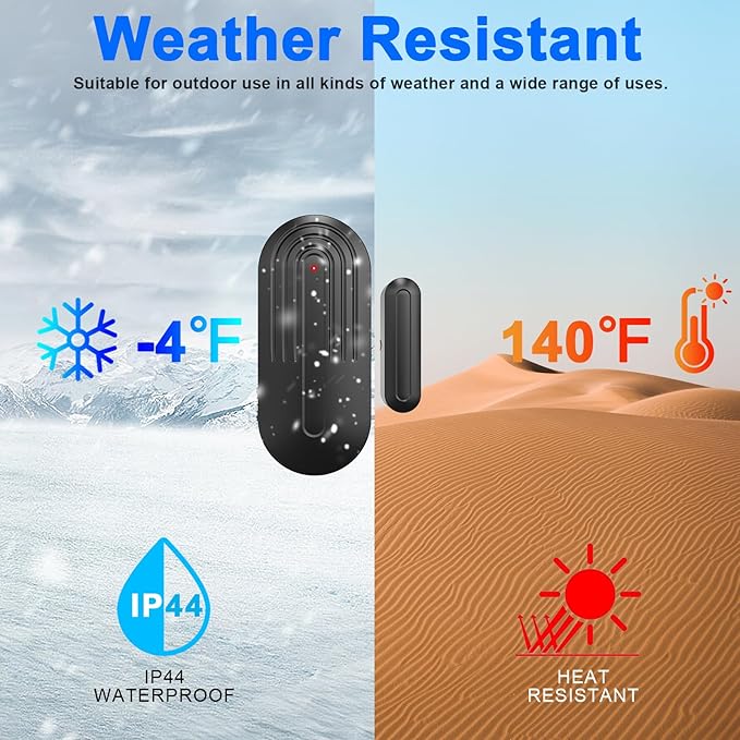 Door Chime SanJie Door Alarms When Opened for Home Office Business Door Entry Chime with 800Ft Range 5 Volume Levels 55 Ringtones (1 Receiver & 3 Sensor)