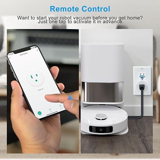 WiFi Smart Outlet Plug with Remote,GreenCycle 2 Electric Smart Plug with Remote,Compatible with Alexa and Google Home via Tuya,15A/1500W，Remote Control from Anywhere,TUV FCC List(2.4G)