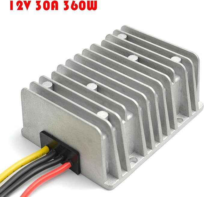 MGGi DC Converter Regulator 36V 48V Step Down to 12V 30A 360W, Waterproof Big-Size Voltage Reducer, High-Power Power Supply Module Buck Transformer, for Golf Cart, forklifts, Car