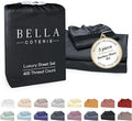 Bella Coterie Luxury Bamboo Viscose Twin Size Sheet Set | 100% Organically Grown | Ultra Soft | Cooling for Hot Sleepers | 18" Deep Pocket [Black]