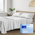 THREAD SPREAD California King Size Sheets Set - 400 Thread Count 100% Cotton Sheets California King, 4 PC Cal King Sheets Set, Soft, Cooling Bed Sheets, Deep Pocket California King Sheet Set (Silver)