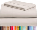 LuxClub 3 PC Twin XL Sheet Set, Deep Pockets Wrinkle Free Cooling Bed Sheets Hotel Bedding for Women, Men, Kids & Teens, Includes 1 Fitted Sheet, 1 Flat Sheet and 1 Pillowcase-Silky Soft Linen