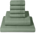 Mellanni King Sheet Set - 6-Piece Iconic Collection Bedding, (Including 4 Pillowcases), 16-Inch Deep Pocket, Easy Care, Extra Soft, Cooling Sheets, Brushed Microfiber - Sage