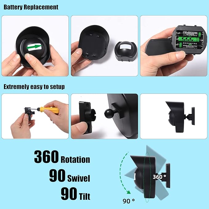 Shaogax Driveway Alarm-328ft Long Range Wireless Driveway Alarm Weatherproof Outdoor Motion Sensor&Detector Security Alert-Protect Outdoor/Indoor Property-1 Receiver and 4 Sensors-38 Chimes