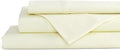 Linen Home 100% Cotton Percale Sheets King Size, Cream, Deep Pocket, 4 Pieces Set - 1 Flat, 1 Deep Pocket Fitted Sheet and 2 Pillowcases, Crisp Cool and Strong Bed Linen
