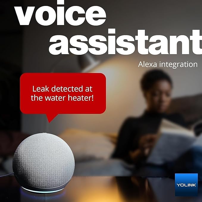 YoLink Smart Home Starter Kit: SpeakerHub & Water Leak Sensor 4 with 105dB Audio Alarm 2-Pack, SMS/Text, Email & Push Notifications, Freeze Warning, LoRa Up to 1/4 Mile Open-Air Range, w/Alexa, IFTTT