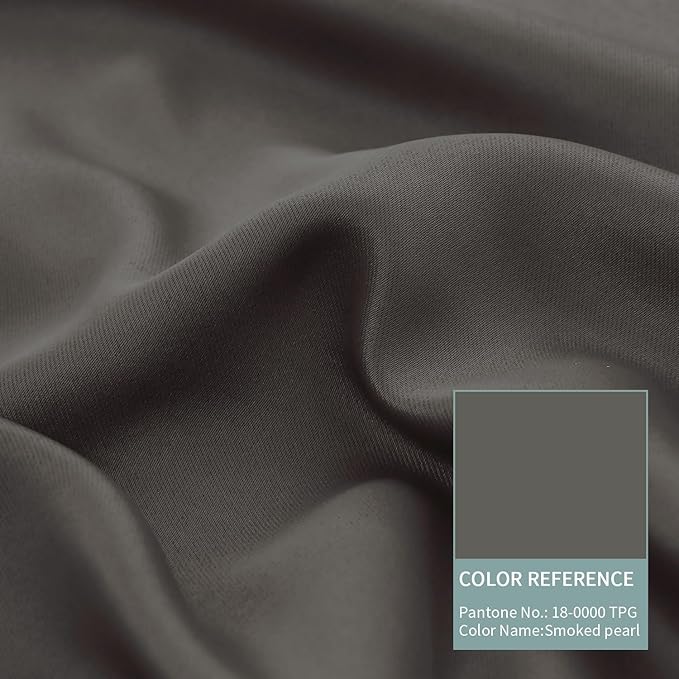BGment Short 100% Blackout Curtains for Bedroom, Thermal Insulated Energy Efficiency Noise Reducing Grommet Curtains 45 Inch Length with Liner for Small Window 2 Panels Each 42 Inch Wide, Grey