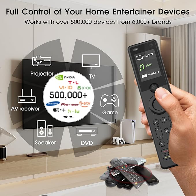 SofaBaton X1S Universal Remote Control with Hub, Improved Scroll, Smart Remote All in One with Customize One Touch Activities, Compatible with IR/Bluetooth/WiFi Devices