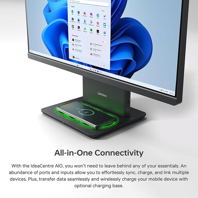 Lenovo IdeaCentre Business All-in-One PC, 27" FHD 100Hz Display, AMD Ryzen 7 8845HS, 32GB DDR5 RAM, 2TB SSD, Wi-Fi 6, Win11 Home, Wireless KB & M, Copilot-Ready, Bundle with Adata UC310 64GB