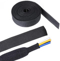 Sonoreboom 2 in 1 Heat Shrink Braided Sleeving Fabric Tubing-Ideal fit Irregular Shape Hose/Cable/Wire (3/4"(19mm), 22FT)