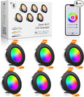inShareplus 2 Inch Smart Recessed Lighting, 6 Pack WiFi Black LED Downlight 5W 120V, Dimmable RGBCW 2700-6500K Color Changing, Compatible with Alexa/Google, Ceiling Lights with LED Driver