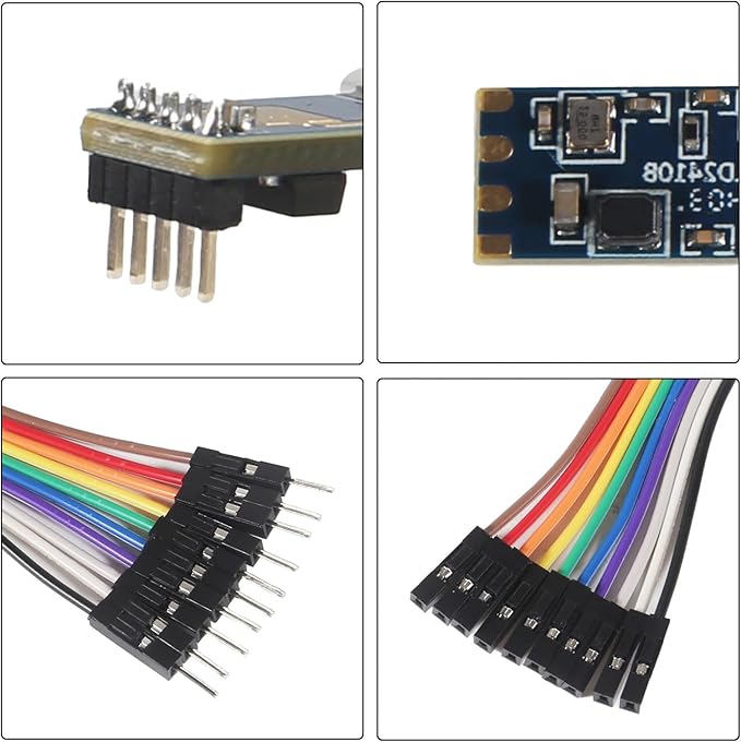 XIITIA 3pcs HLK-LD2410B-P Human Presence Radar Module with Pins Bluetooth LD2410B LD2410 Human Radar Sensor Board with 10Pin 20CM Cable