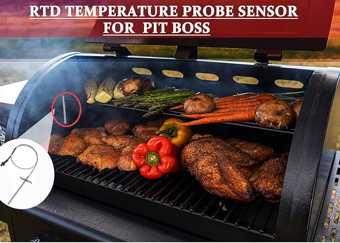 Replacement RTD Temperature Probe Sensor, Compatible with Pit Boss Pellet Grill PB1000XL-025-R00 V2