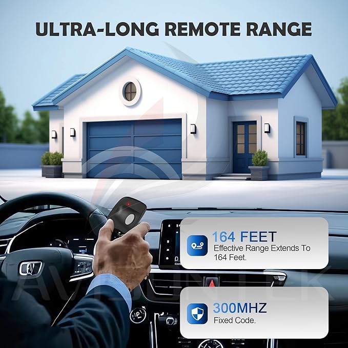 2 for Multi-Code 3089 MultiCode 308911 Linear MCS308911, 10 Dip Switch Gate Opener Remote 300MHZ, Multi Code Garage Door Opener【10-Year-Warranty】