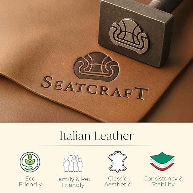 Seatcraft Diamante Zero-Gravity CoolZero Italian Leather Home Theater Seating, Power Headrest, Power Recline, Row of 3, Tan Oak