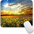 Armanza Square Mouse Pad Sunflower, Personalized Premium-Textured Custom Mouse Mat Design, Washable Mousepad Cloth, Non-Slip Rubber Base Computer Mouse Pads for Wireless Mouse