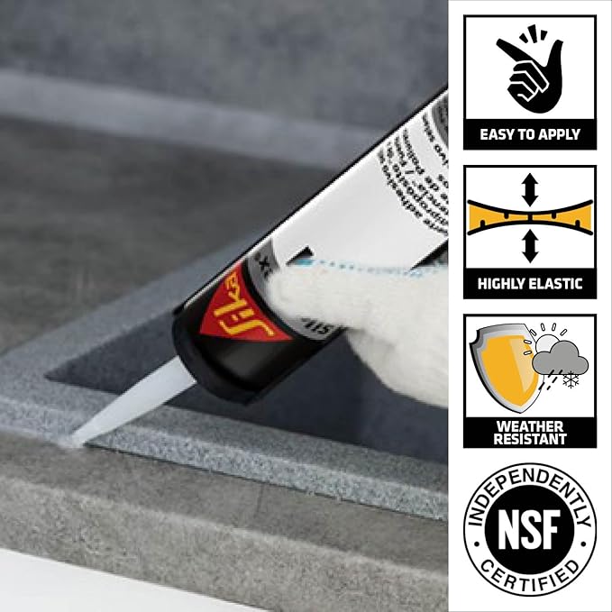 SIKA Sikaflex-221 Multi-Purpose Sealant/Adhesive, Gray, 10.1 fl. oz – Fast-Curing Polyurethane, Highly Elastic, Weather-Resistant, Sandable & Paintable, Bonds to Wood, Metal, and Plastics