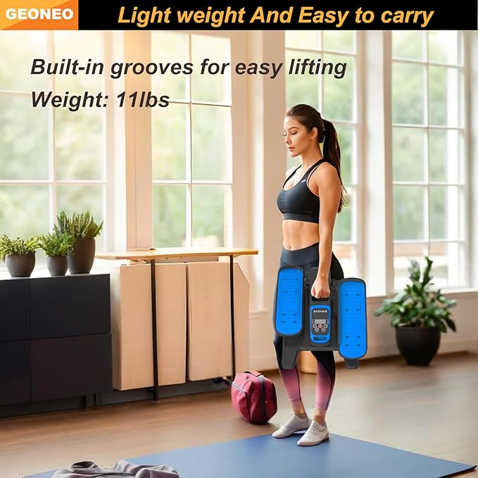 Under Desk Elliptical Machine, Electric Elliptical Exerciser for Senior, Quiet and Small Electric Seated Pedal Exerciser for Home with Remote Control and 12 Adjustable Speeds